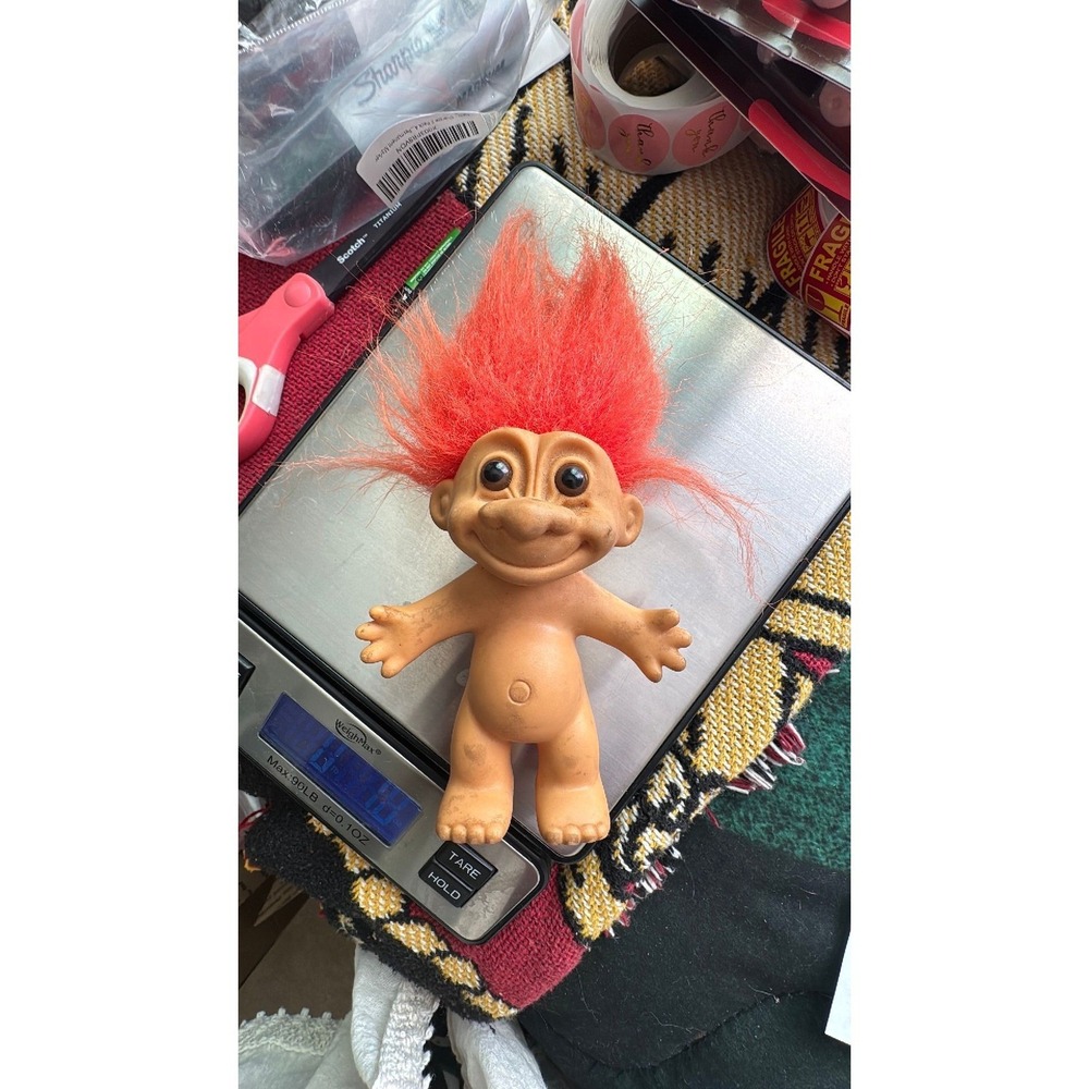Little troll by Russ orange hair collectible toy 70's